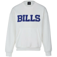 Buffalo Bills Cuce Women's Chenille Jeweled Sweatshirt - White online