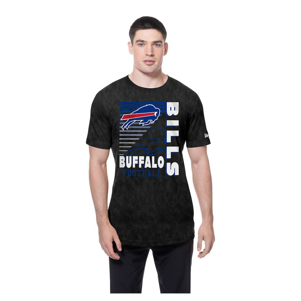 Buffalo Bills New Era Retro Logo Enzyme Washed Oversized T-Shirt - Black cheap