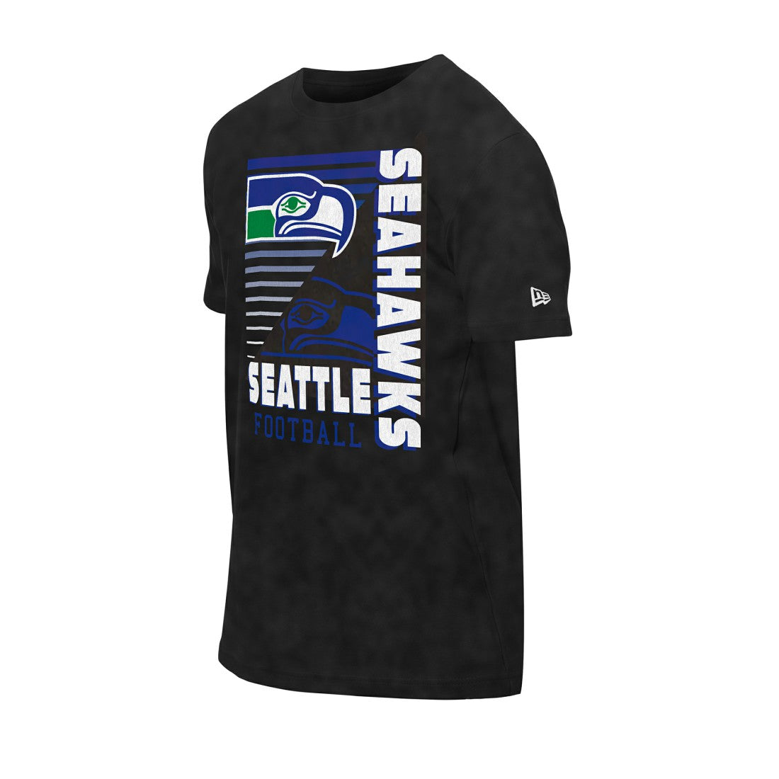 Seattle Seahawks New Era Retro Logo Enzyme Washed Oversized T-Shirt - Black cheap
