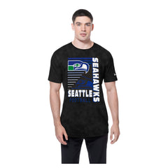 Seattle Seahawks New Era Retro Logo Enzyme Washed Oversized T-Shirt - Black cheap
