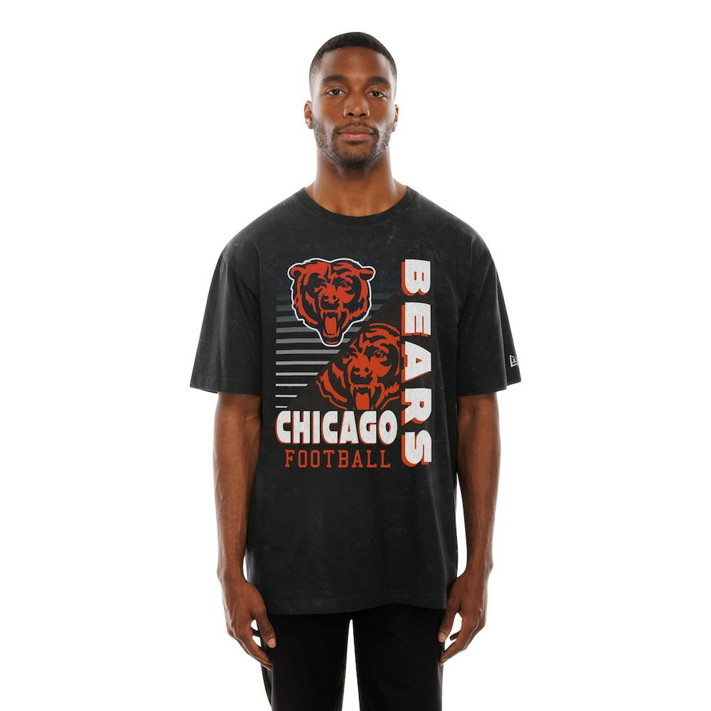 Chicago Bears New Era Enzyme Washed Oversized T-Shirt - Black on sale