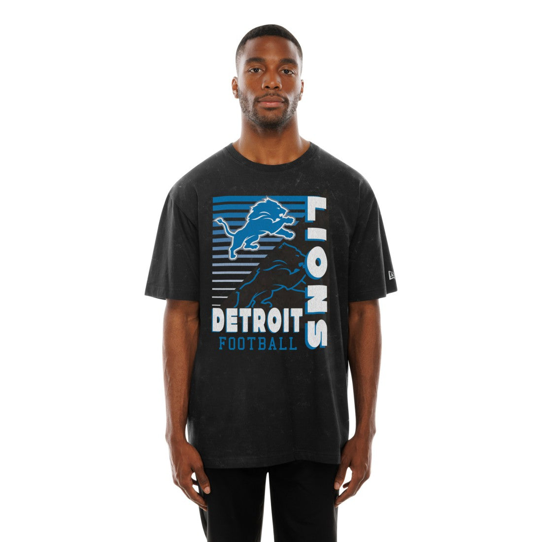 Detroit Lions New Era Enzyme Washed Oversized T-Shirt - Black cheap