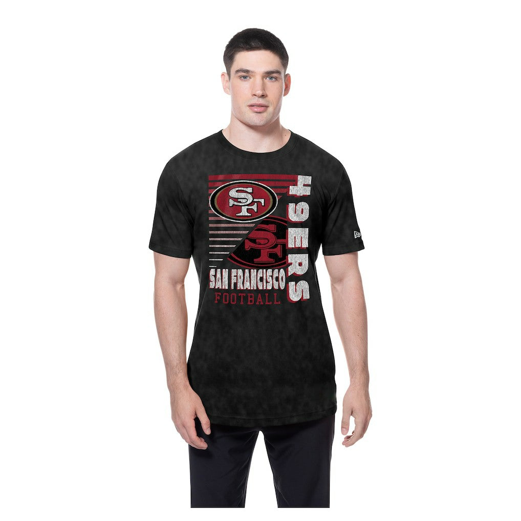 San Francisco 49ers New Era Enzyme Washed Oversized T-Shirt - Black cheap