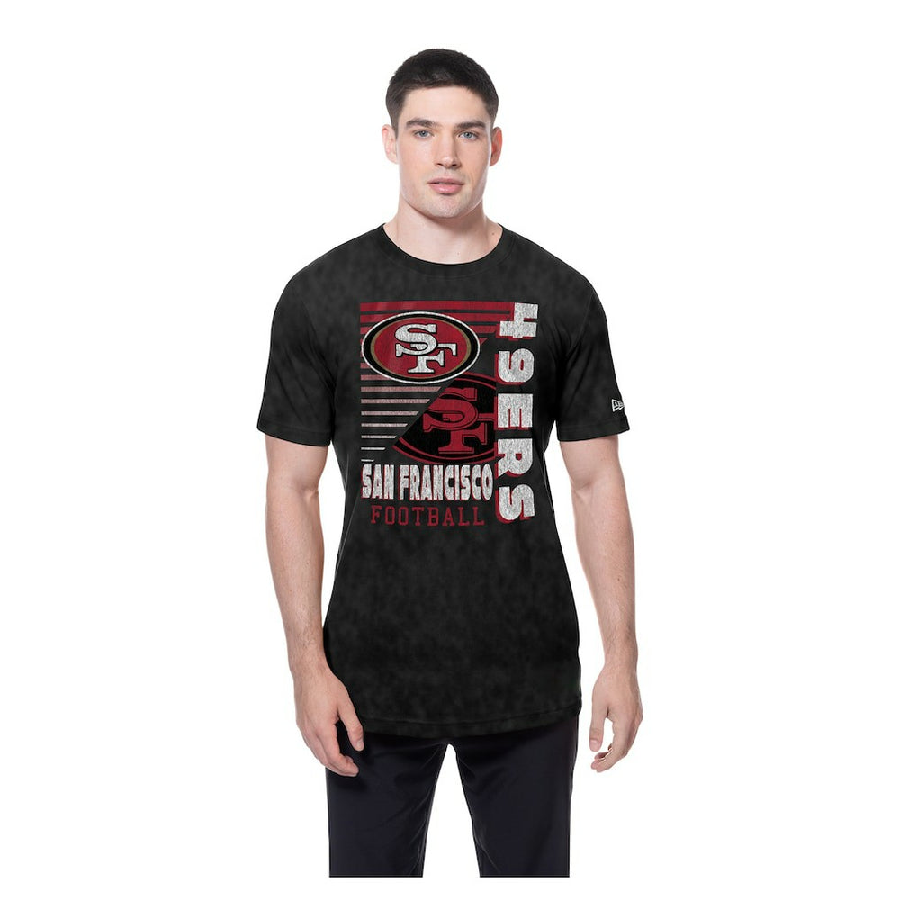 San Francisco 49ers New Era Enzyme Washed Oversized T-Shirt - Black cheap