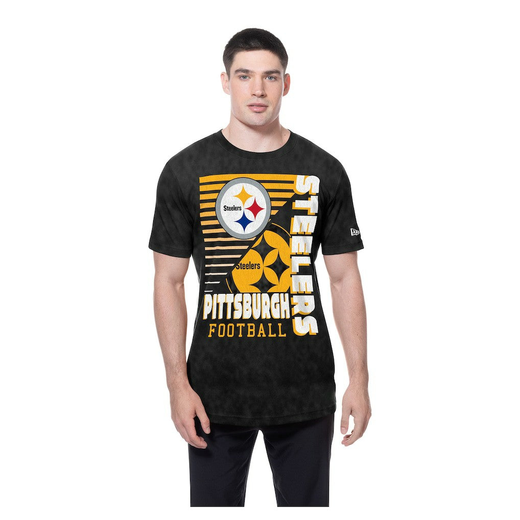 Pittsburgh Steelers New Era Enzyme Washed Oversized T-Shirt - Black outlet