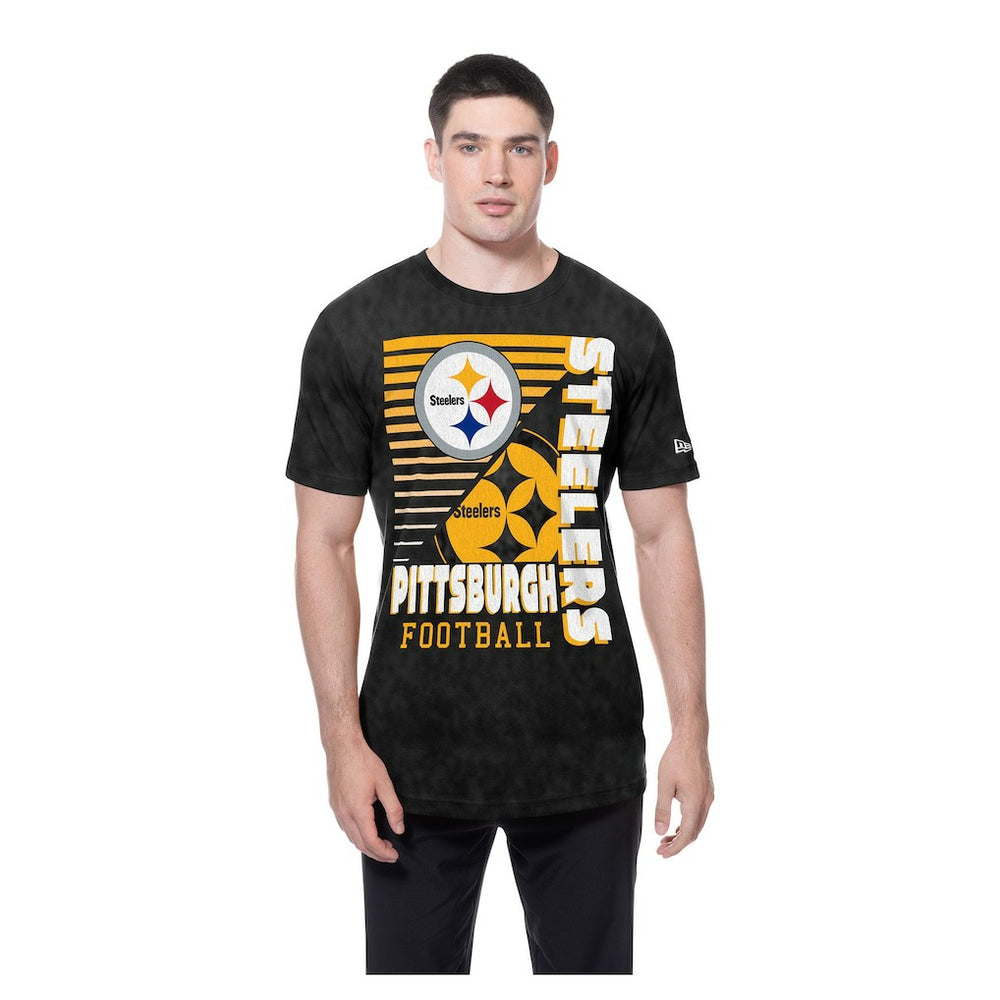 Pittsburgh Steelers New Era Enzyme Washed Oversized T-Shirt - Black outlet