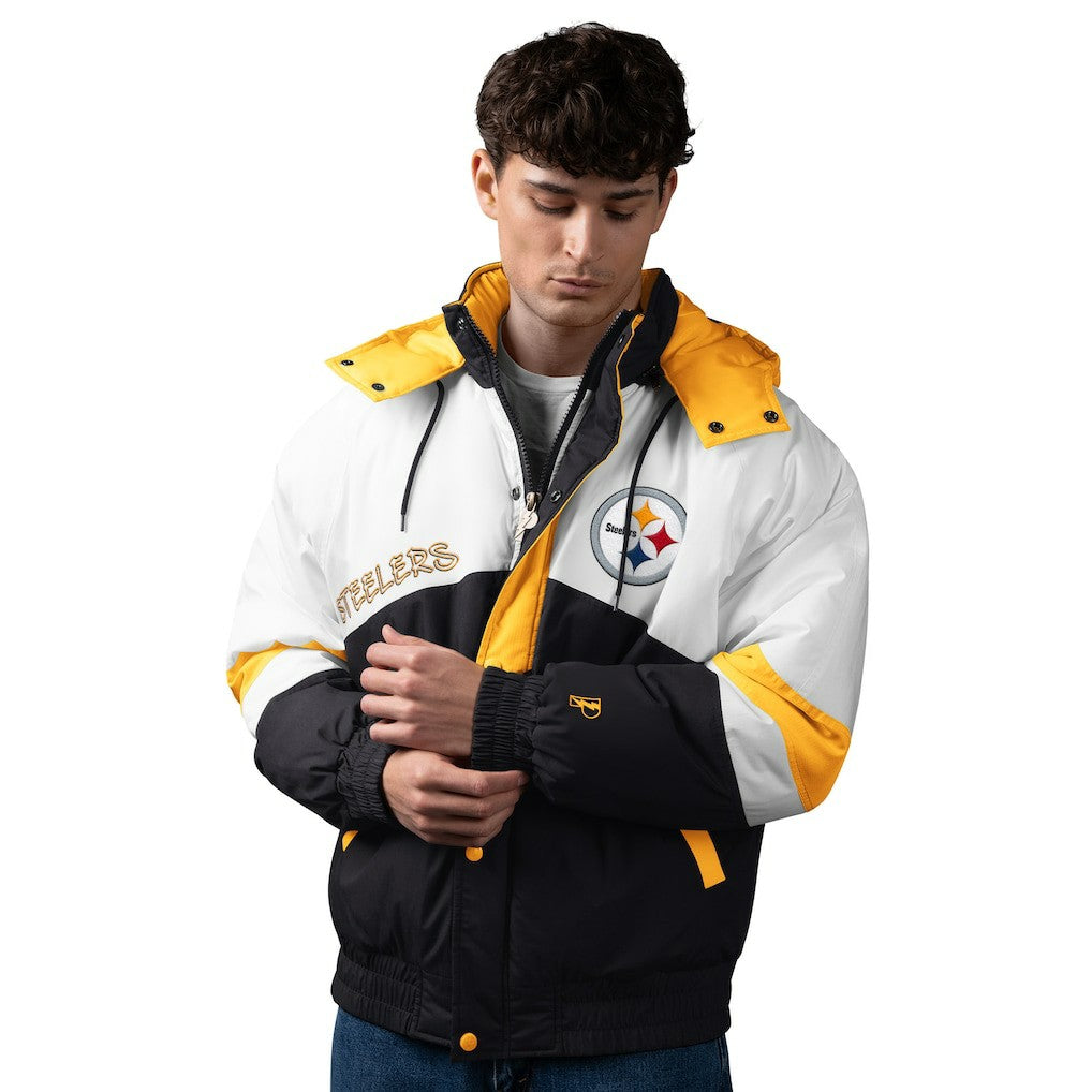 Pittsburgh Steelers Pro Player Shoulder To Shoulder Polyfill Full-Zip Hooded Jacket - Black/Gold for sale