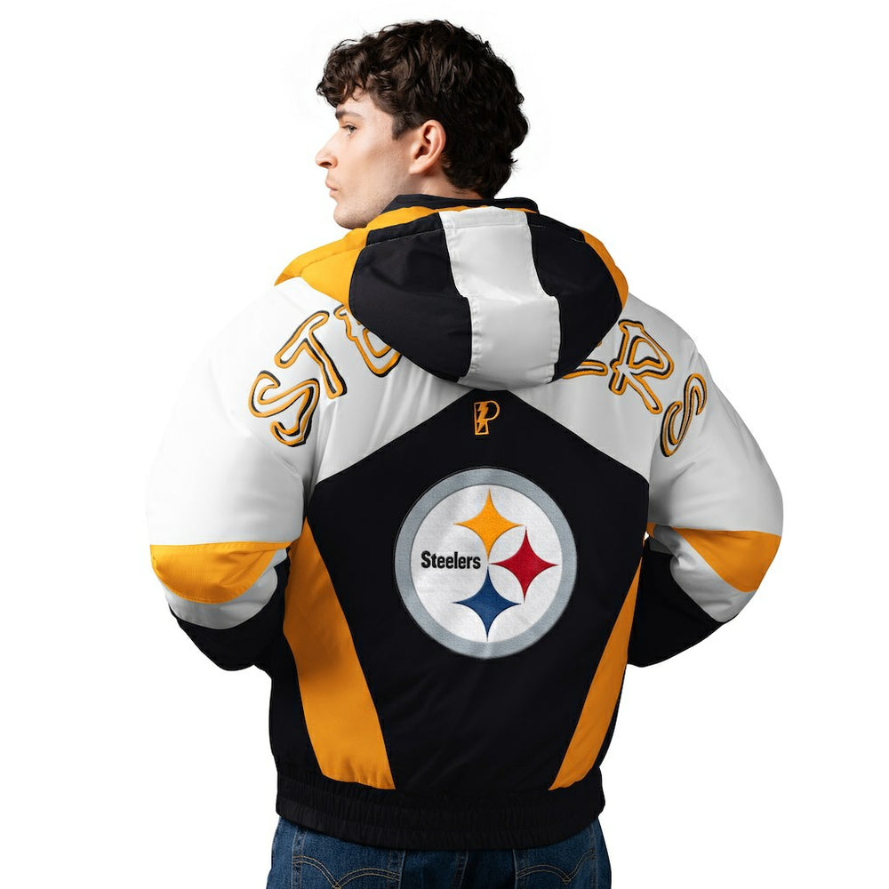 Pittsburgh Steelers Pro Player Shoulder To Shoulder Polyfill Full-Zip Hooded Jacket - Black/Gold for sale