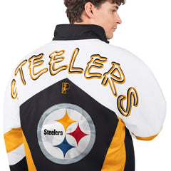 Pittsburgh Steelers Pro Player Shoulder To Shoulder Polyfill Full-Zip Hooded Jacket - Black/Gold for sale