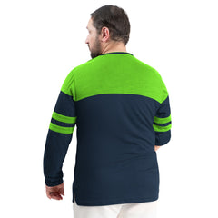 Seattle Seahawks G-III Sports by Carl Banks Adaptive Outlast Long Sleeve T-Shirt - College Navy/Neon Green on sale