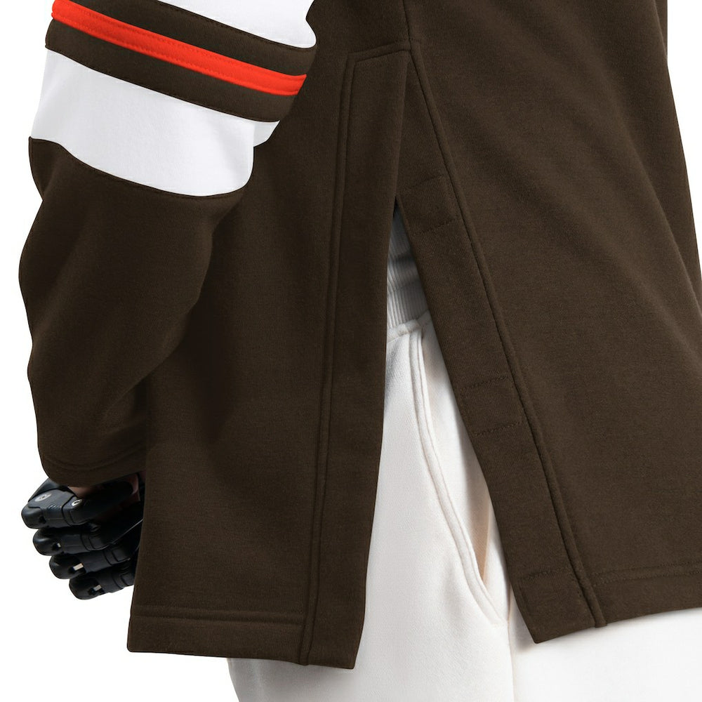 Cleveland Browns G-III Sports by Carl Banks Adaptive Lord Stanley Crewneck Sweatshirt - Brown discount