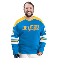 Los Angeles Chargers G-III Sports by Carl Banks Adaptive Lord Stanley Crewneck Sweatshirt - Powder Blue on sale