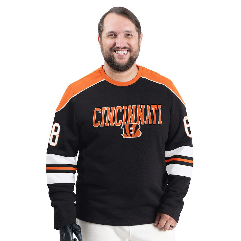 Cincinnati Bengals G-III Sports by Carl Banks Adaptive Lord Stanley Crewneck Sweatshirt - Black for sale