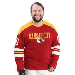 Kansas City Chiefs G-III Sports by Carl Banks Adaptive Lord Stanley Crewneck Sweatshirt - Red cheap