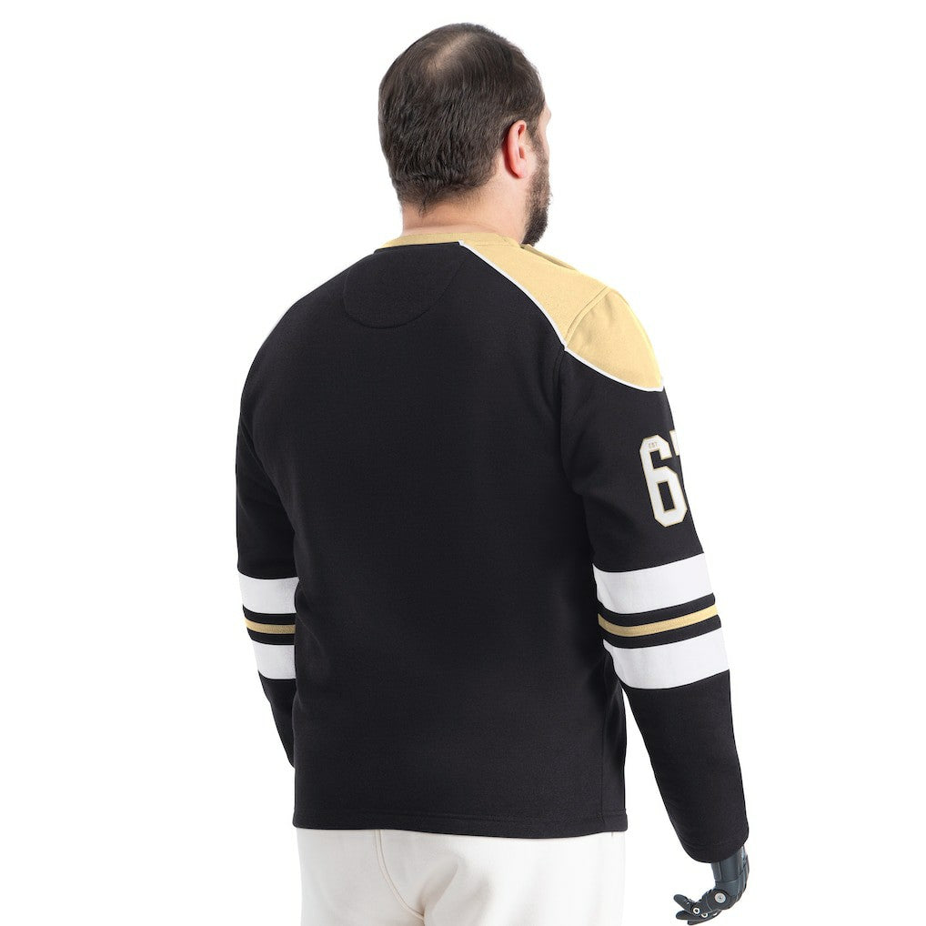 New Orleans Saints G-III Sports by Carl Banks Adaptive Lord Stanley Crewneck Sweatshirt - Black outlet