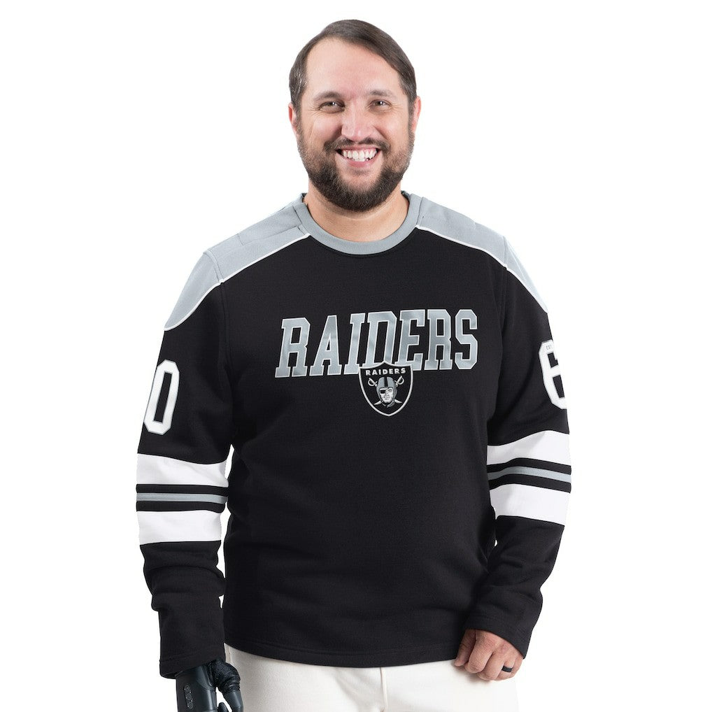 Las Vegas Raiders G-III Sports by Carl Banks Adaptive Lord Stanley Crewneck Sweatshirt - Black online