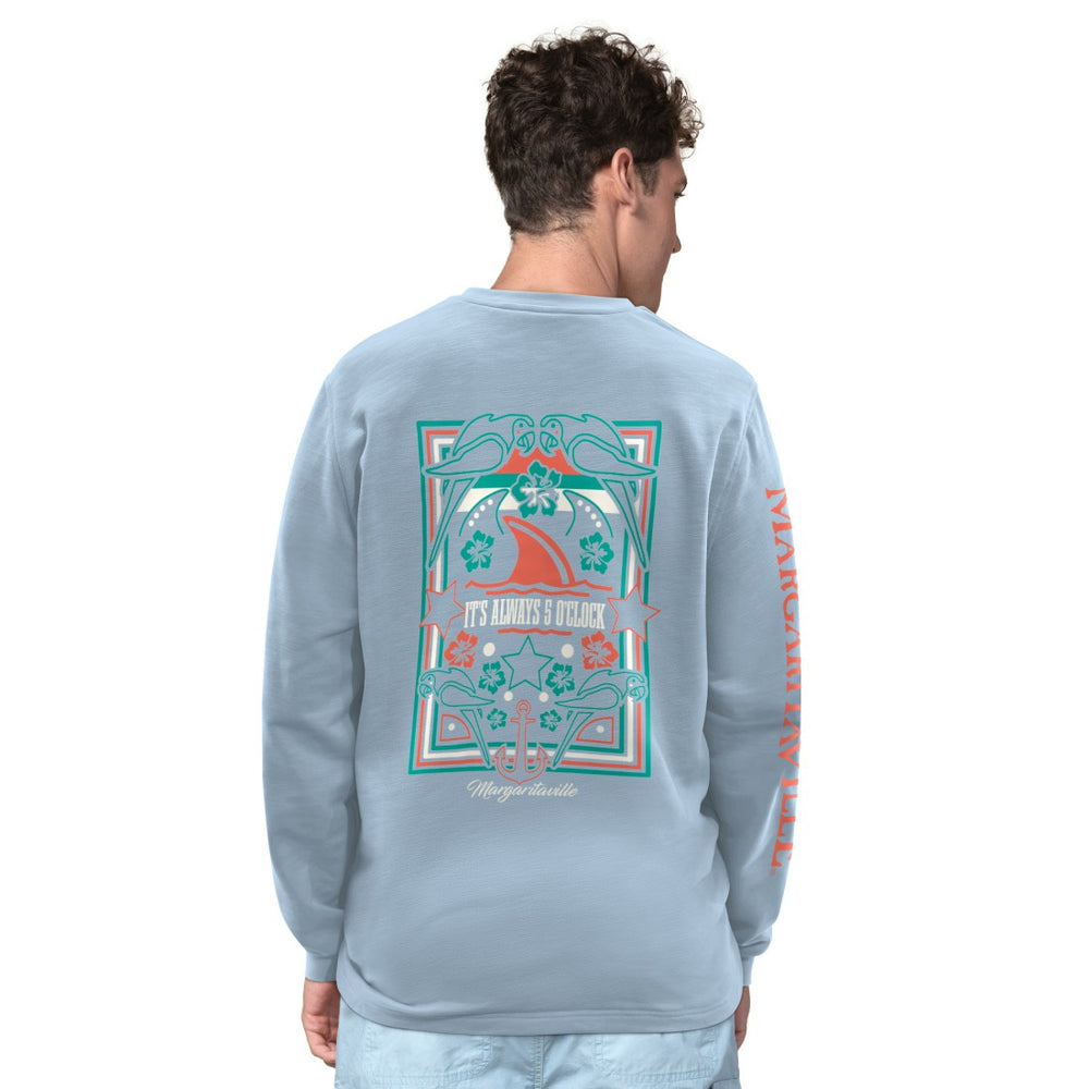 Houston Texans Margaritaville Five O'Clock Henley Long Sleeve T-Shirt - Light Blue online