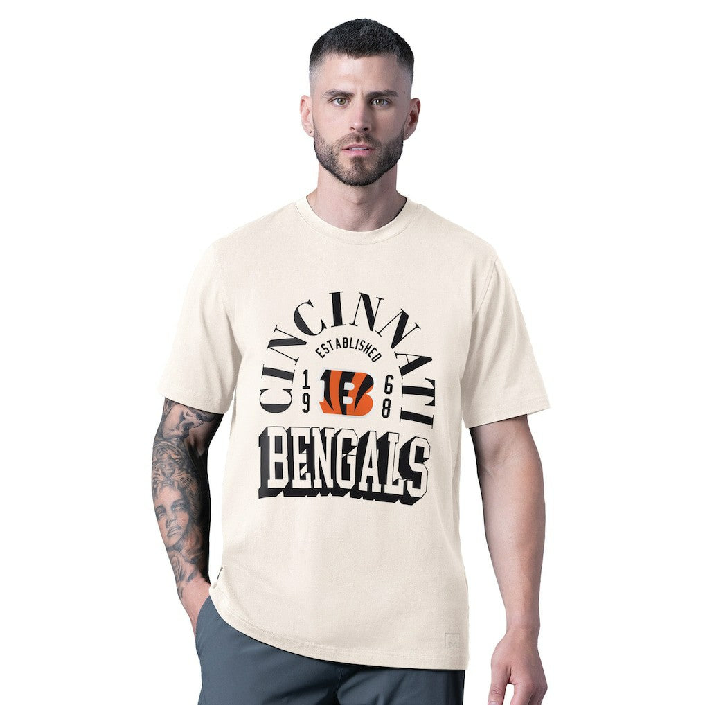 Cincinnati Bengals MSX by Michael Strahan Whiteout Vintage T-Shirt - White discount