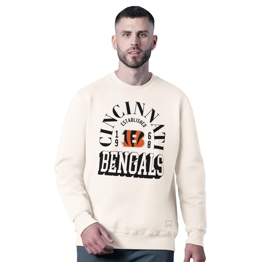Cincinnati Bengals MSX by Michael Strahan Whiteout Tri-Blend Sweatshirt - White on sale