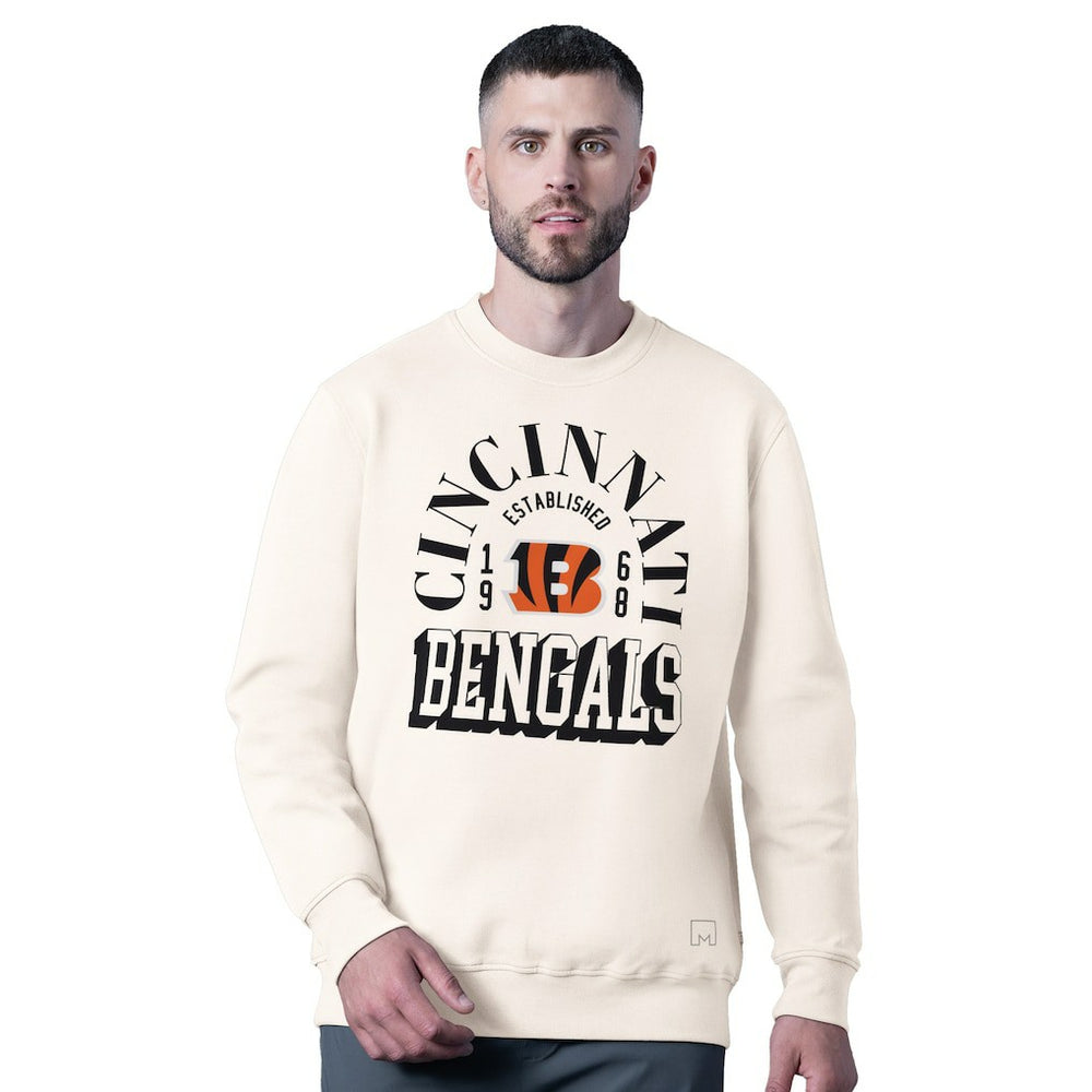 Cincinnati Bengals MSX by Michael Strahan Whiteout Tri-Blend Sweatshirt - White on sale