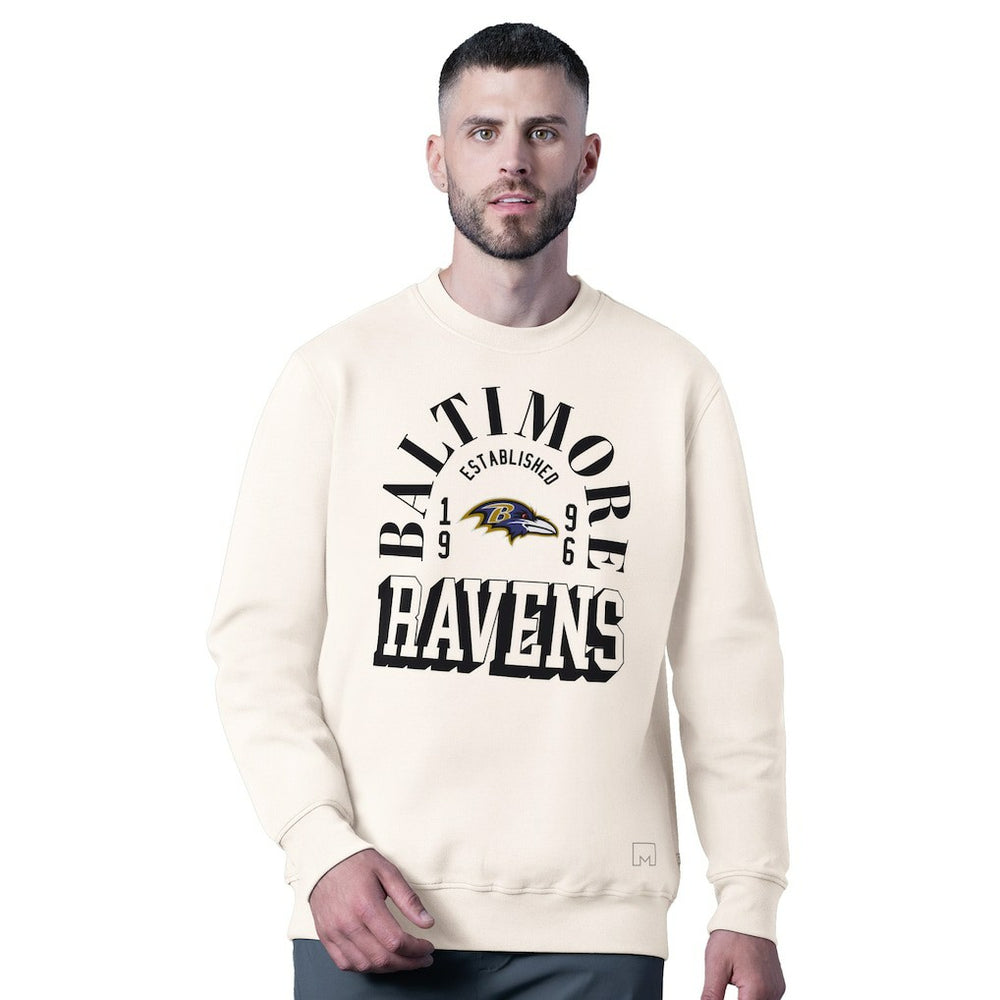 Baltimore Ravens MSX by Michael Strahan Whiteout Tri-Blend Sweatshirt - White discount