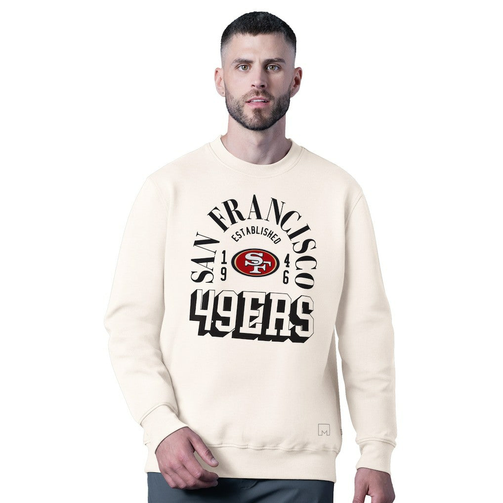 San Francisco 49ers MSX by Michael Strahan Whiteout Tri-Blend Sweatshirt - White online