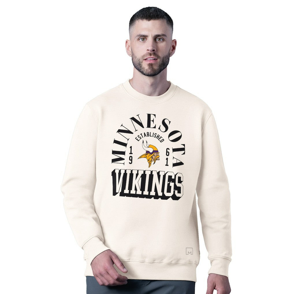 Minnesota Vikings MSX by Michael Strahan Whiteout Tri-Blend Sweatshirt - White on sale