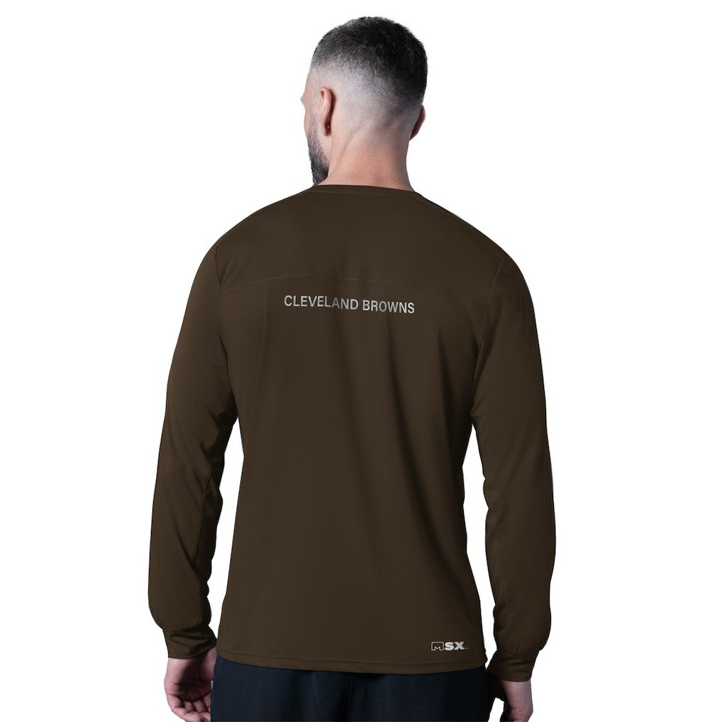Cleveland Browns MSX by Michael Strahan Forward Long-Sleeve T-Shirt - Brown outlet
