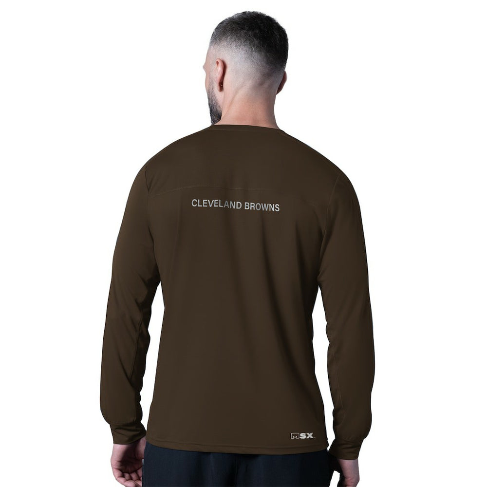 Cleveland Browns MSX by Michael Strahan Forward Long-Sleeve T-Shirt - Brown outlet
