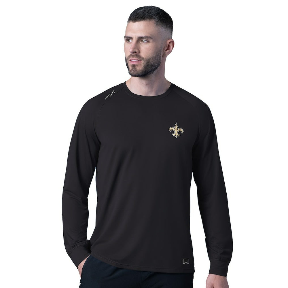New Orleans Saints MSX by Michael Strahan Forward Long-Sleeve T-Shirt - Black on sale