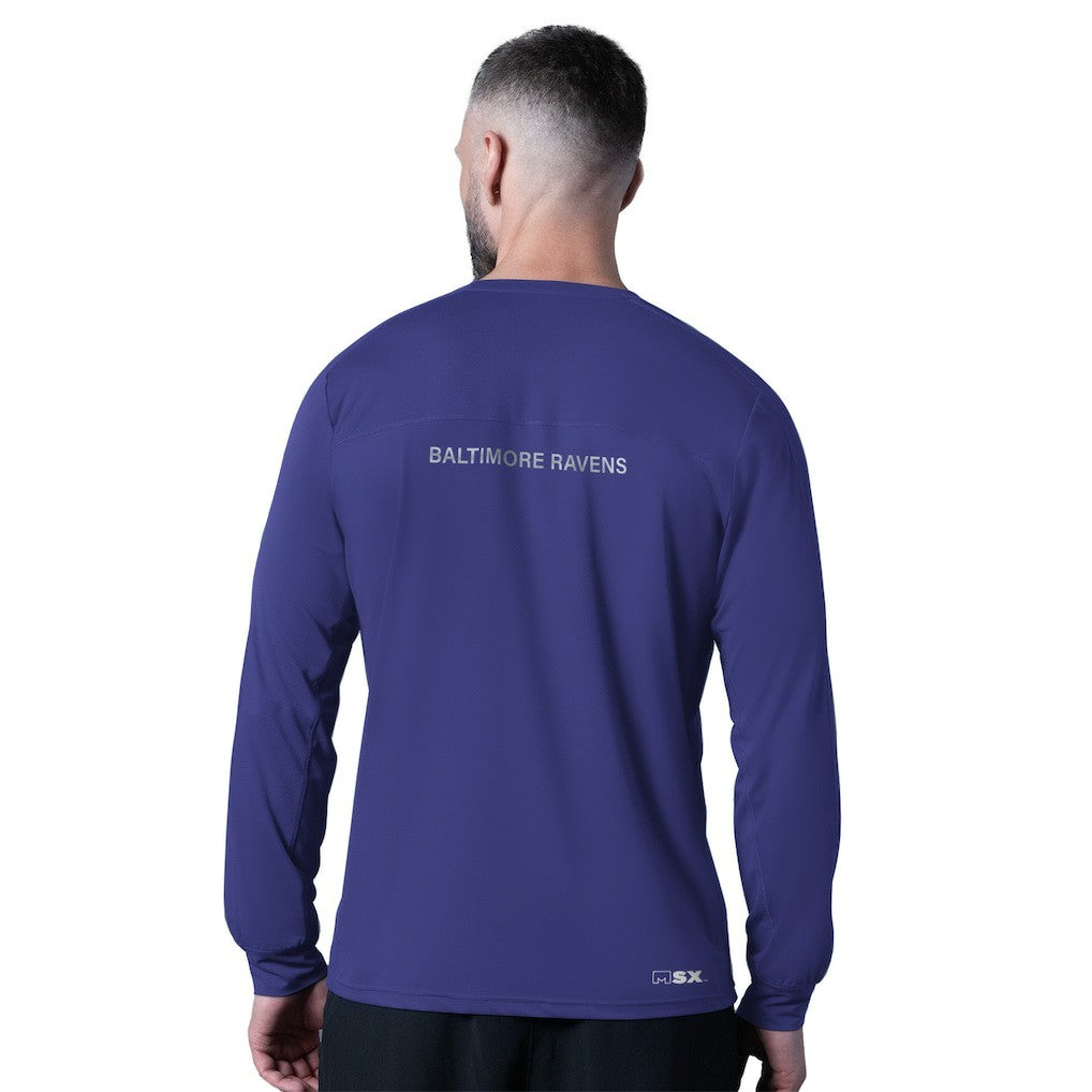 Baltimore Ravens MSX by Michael Strahan Forward Long-Sleeve T-Shirt - Purple outlet