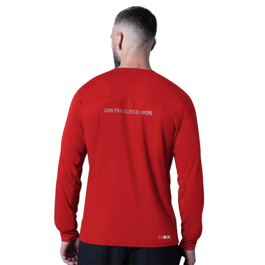 San Francisco 49ers MSX by Michael Strahan Forward Long-Sleeve T-Shirt - Red cheap