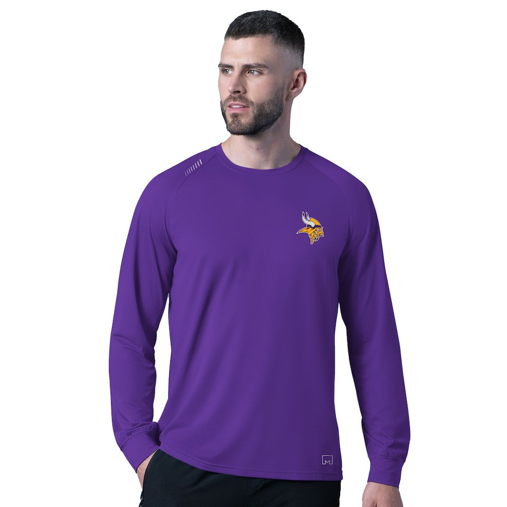 Minnesota Vikings MSX by Michael Strahan Forward Long-Sleeve T-Shirt - Purple cheap