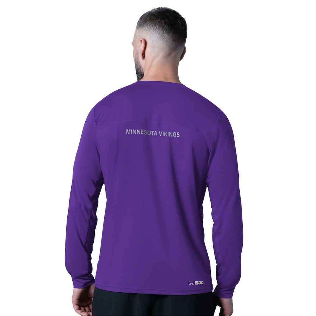 Minnesota Vikings MSX by Michael Strahan Forward Long-Sleeve T-Shirt - Purple cheap