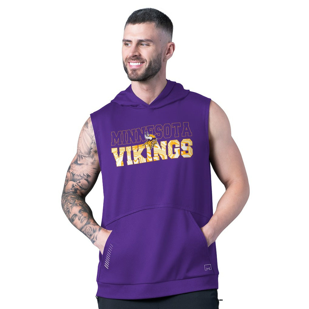 Minnesota Vikings MSX by Michael Strahan Tri-Blend Rebound Sleeveless Hoodie - Purple sale