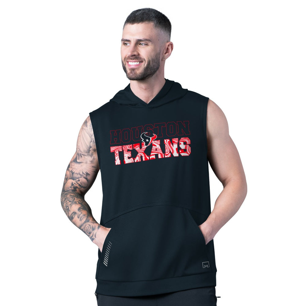 Houston Texans MSX by Michael Strahan Tri-Blend Rebound Sleeveless Hoodie - Navy sale