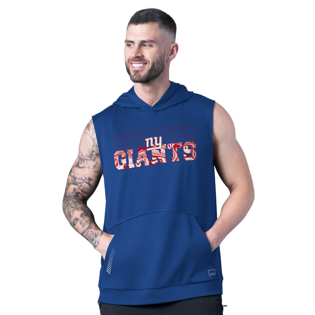 New York Giants MSX by Michael Strahan Tri-Blend Rebound Sleeveless Hoodie - Royal on sale