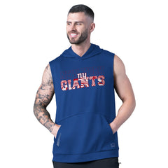 New York Giants MSX by Michael Strahan Tri-Blend Rebound Sleeveless Hoodie - Royal on sale