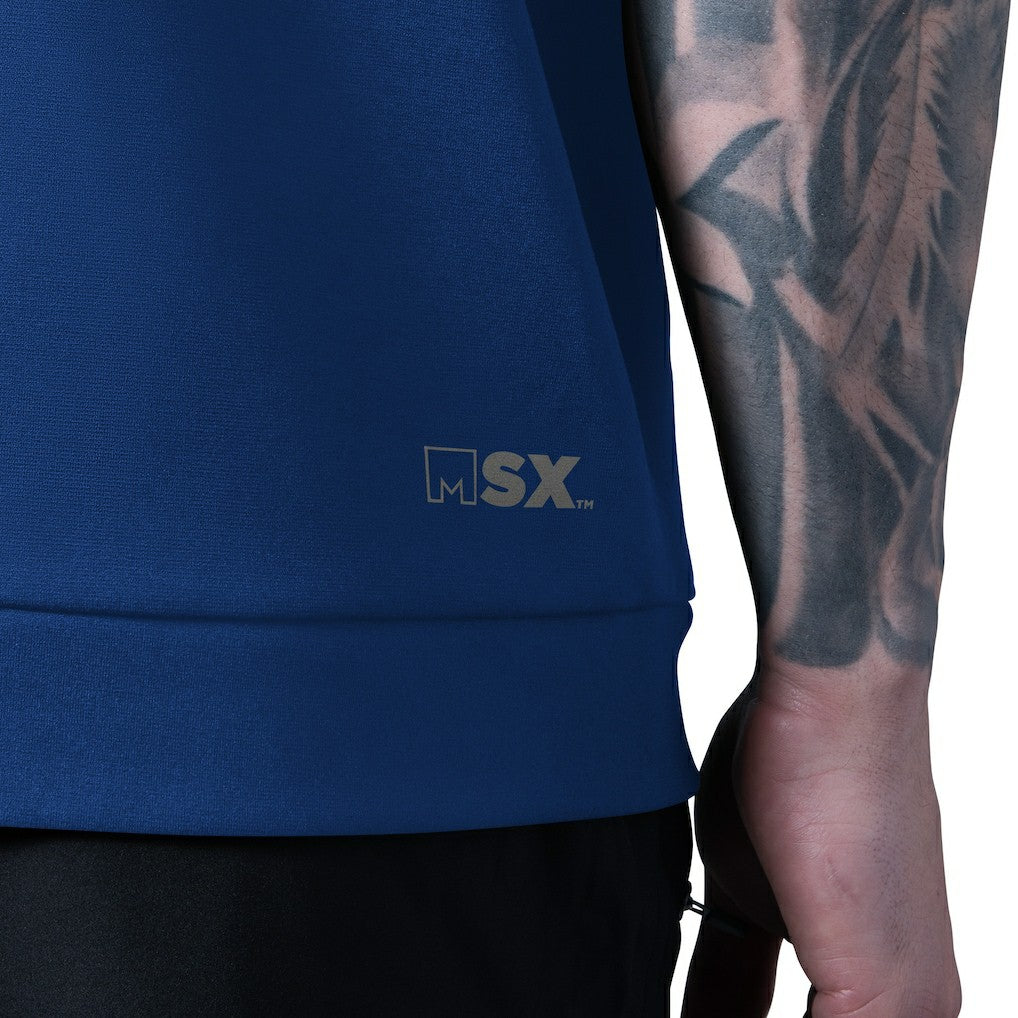 New York Giants MSX by Michael Strahan Tri-Blend Rebound Sleeveless Hoodie - Royal on sale