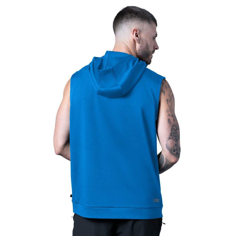 Detroit Lions MSX by Michael Strahan Tri-Blend Rebound Sleeveless Hoodie - Blue discount