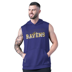 Baltimore Ravens MSX by Michael Strahan Tri-Blend Rebound Sleeveless Hoodie - Purple for sale