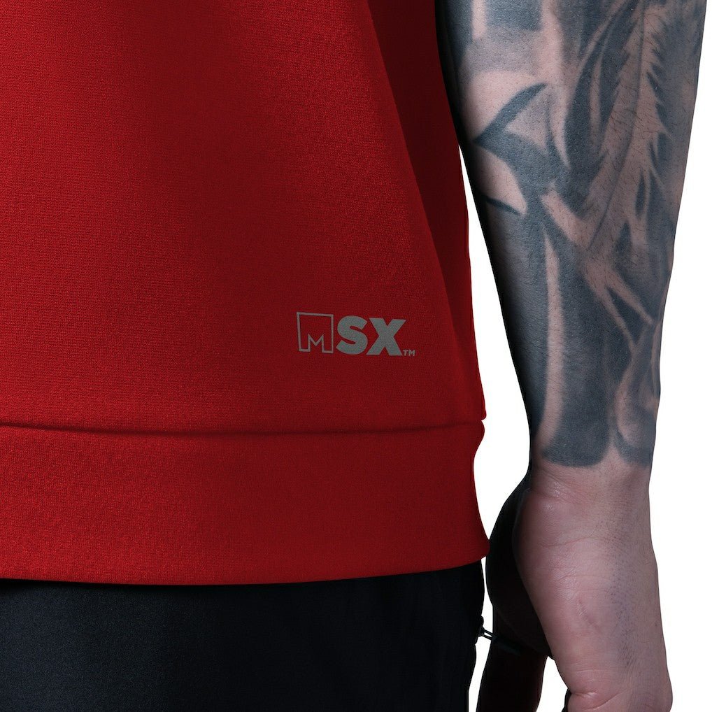 San Francisco 49ers MSX by Michael Strahan Tri-Blend Rebound Sleeveless Hoodie - Scarlet discount