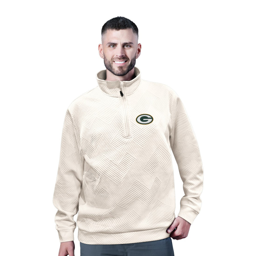 Green Bay Packers MSX by Michael Strahan Cross Training Half-Zip Pullover - White cheap