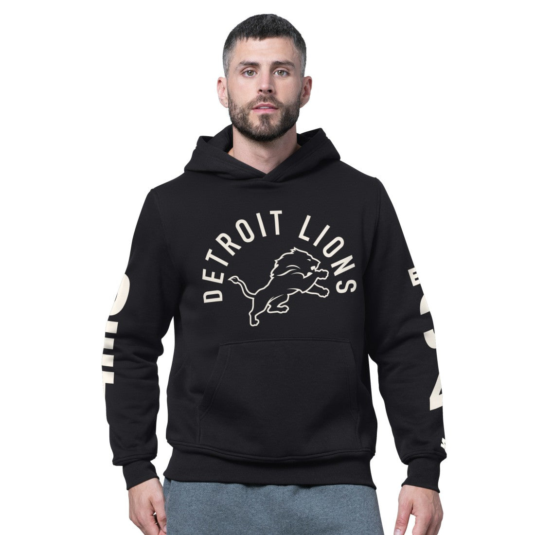 Detroit Lions Starter Handoff Fleece Hoodie Sweatshirt - Black cheap