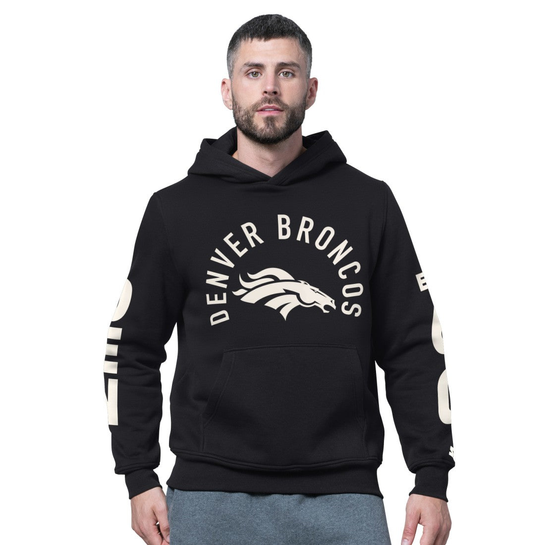 Denver Broncos Starter Handoff Fleece Hoodie Sweatshirt - Black cheap