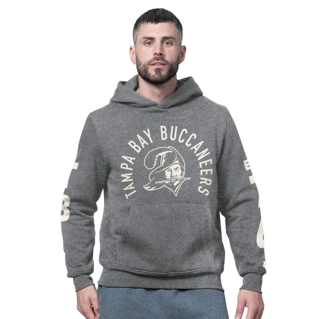 Tampa Bay Buccaneers Starter Handoff Vintage Logo Fleece Hoodie Sweatshirt - Charcoal on sale