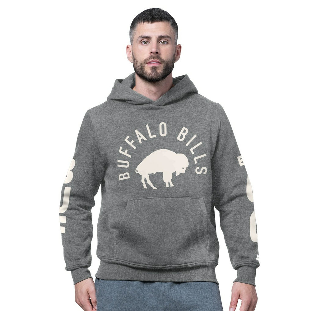 Buffalo Bills Starter Handoff Vintage Logo Fleece Hoodie Sweatshirt - Charcoal on sale