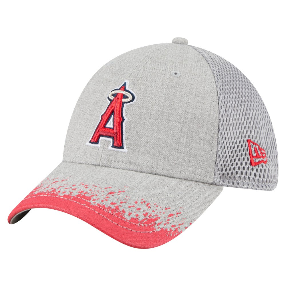Los Angeles Angels Visor Paint Splatter 39THIRTY Flex Hat Gray