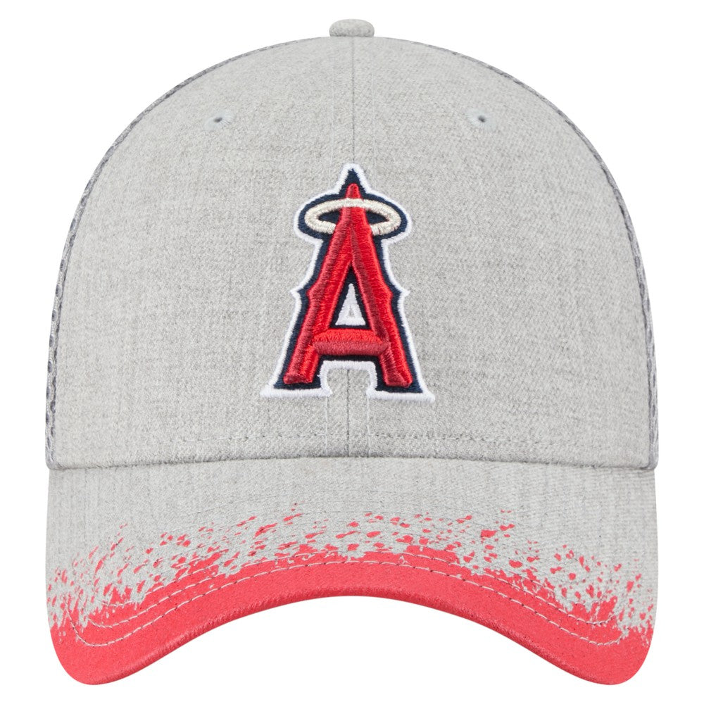 Los Angeles Angels Visor Paint Splatter 39THIRTY Flex Hat Gray