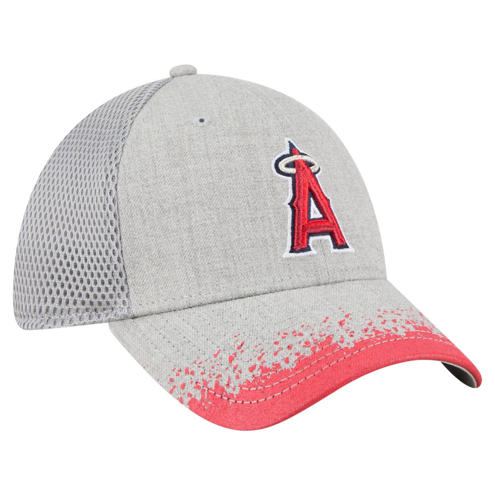 Los Angeles Angels Visor Paint Splatter 39THIRTY Flex Hat Gray